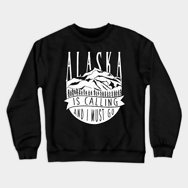 Alaska North America State Mountain Range Gift Crewneck Sweatshirt by Fresan